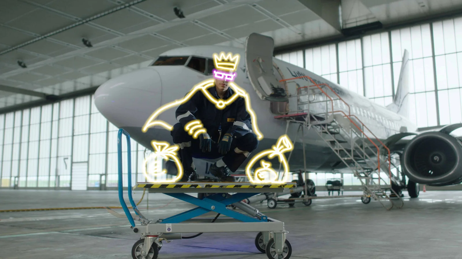 Scene 01 — the king of the hangar