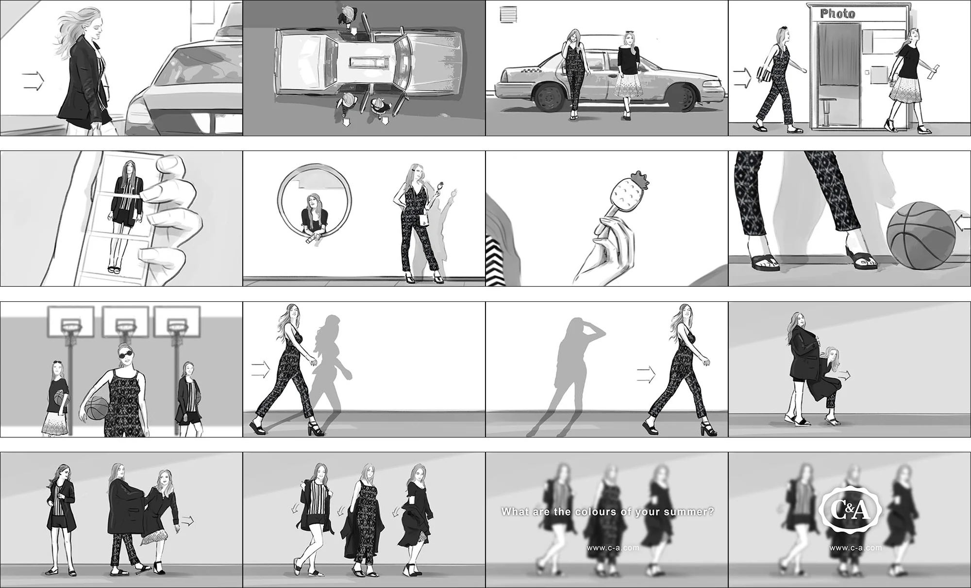 Shootingboard sheet &mdash; a summer fashion film