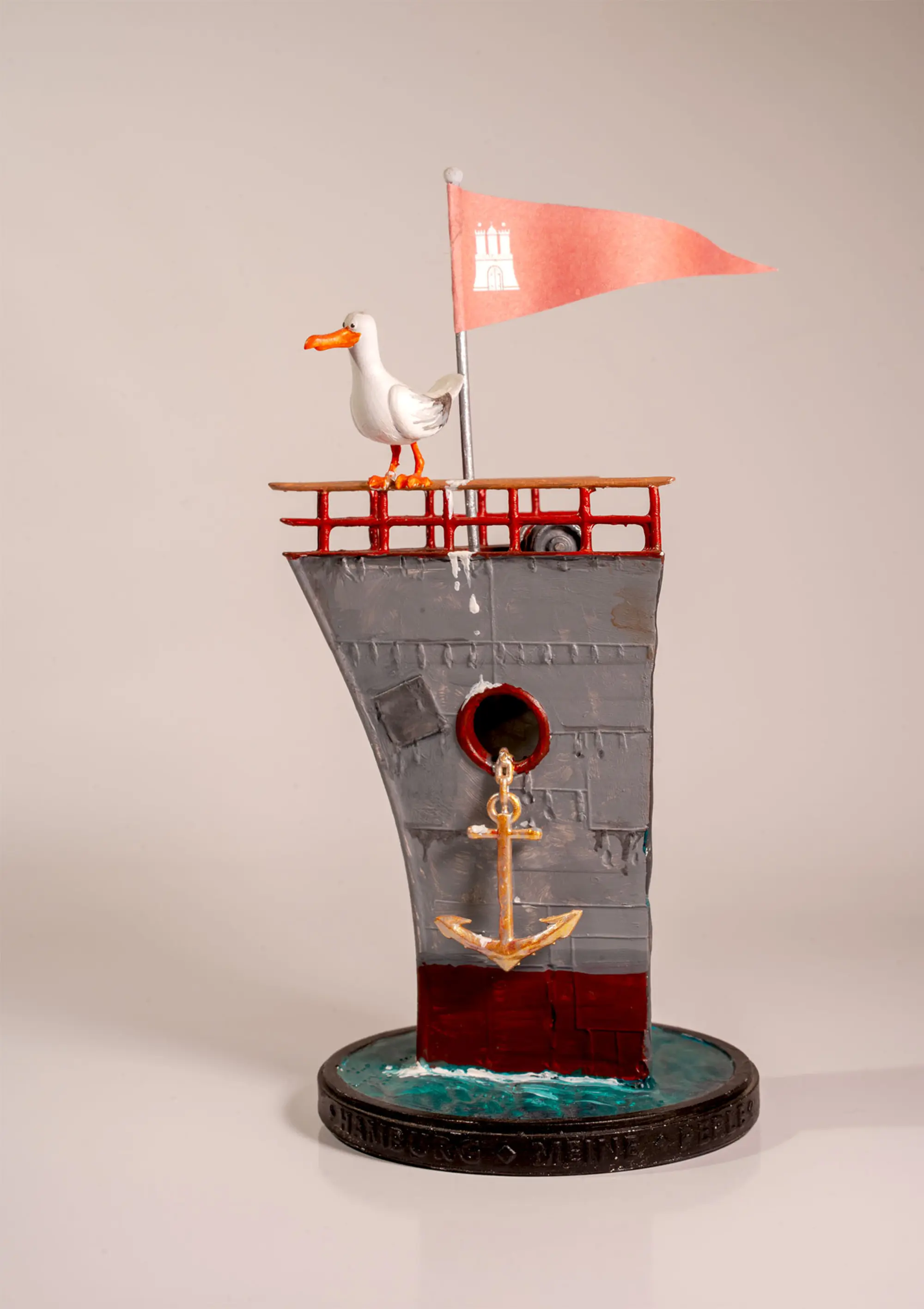 Painted Hamburg meine Perle model, front view