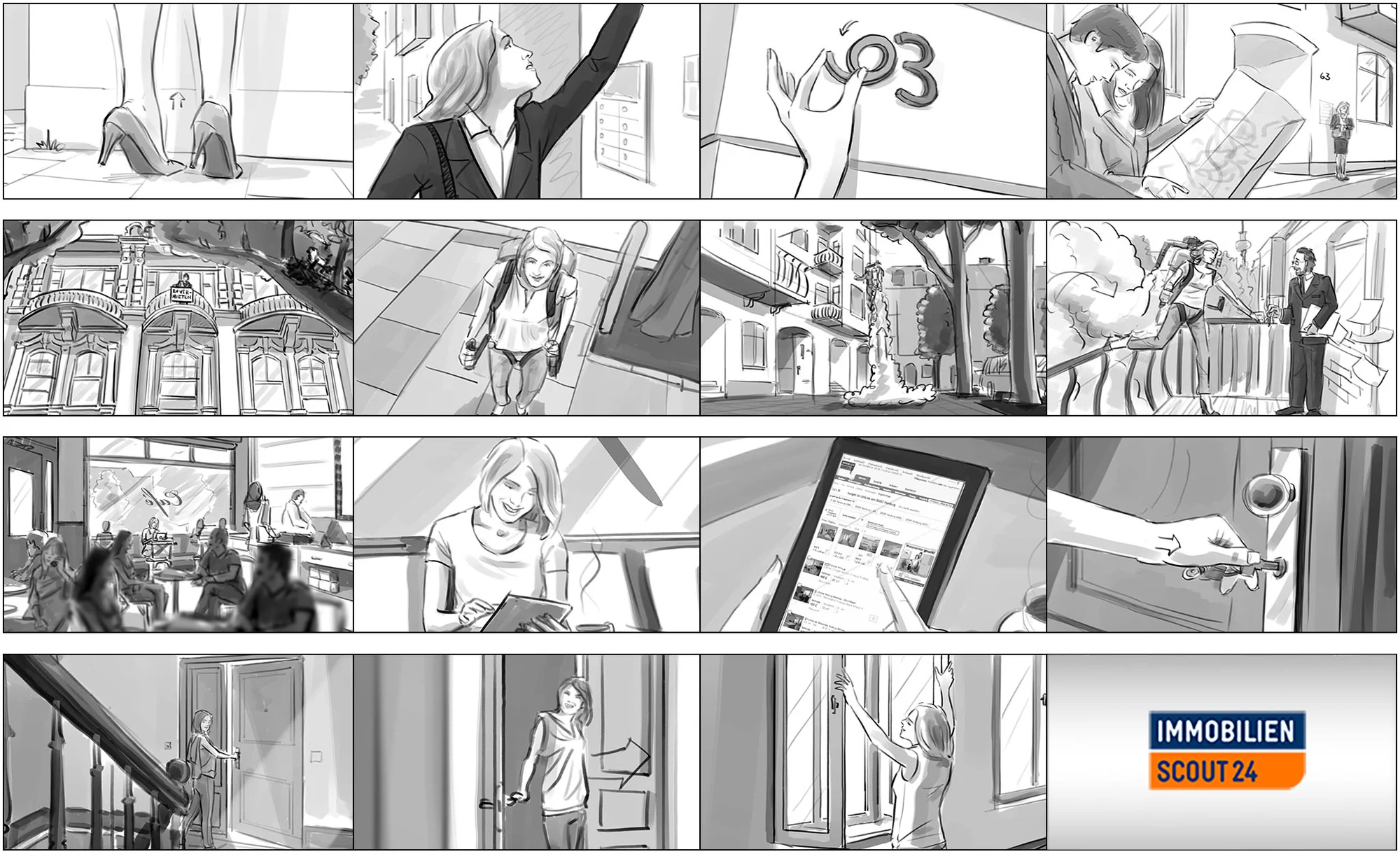 Shootingboard sheet &mdash; a city apartment hunt