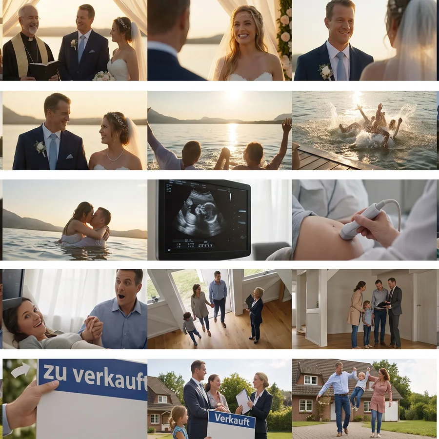 Colour storyboard frames &mdash; Allianz brand film