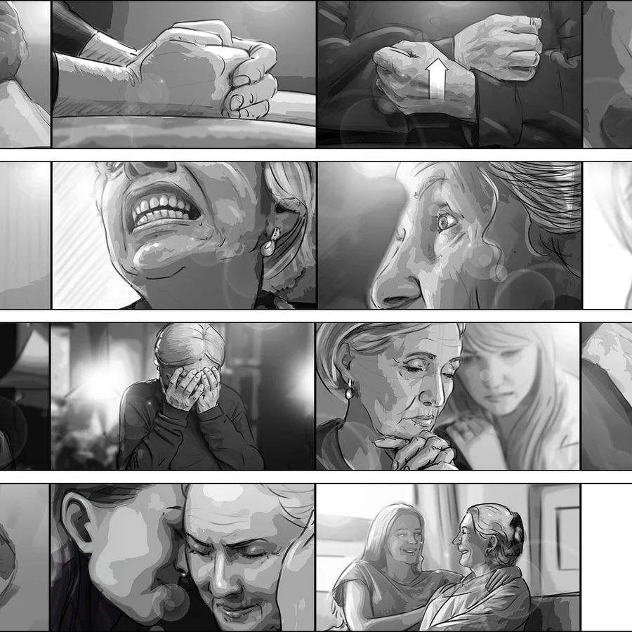 Storyboard frames &mdash; an emotional patient story