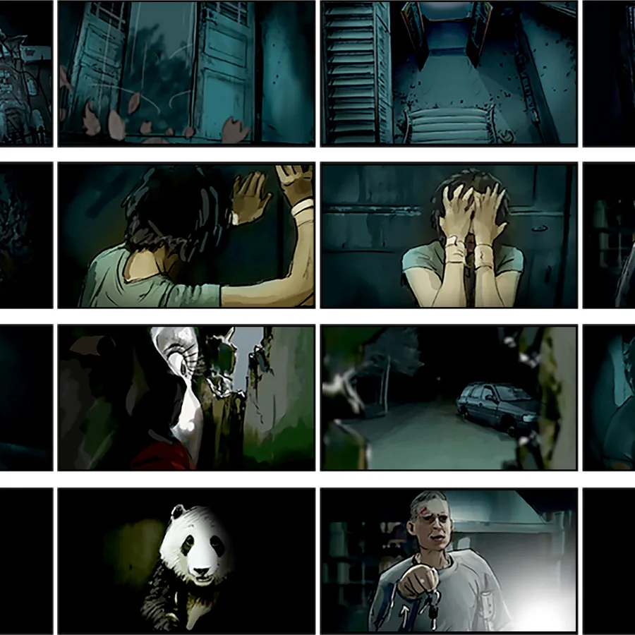 Colour storyboard frames &mdash; WWF campaign